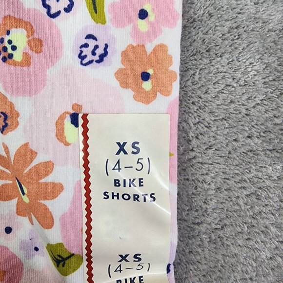 2 Pack Girls Cat & Jack Pink Floral Bike Shorts Mid Rise 5" Inseam XS (4-5) - Picture 3 of 11